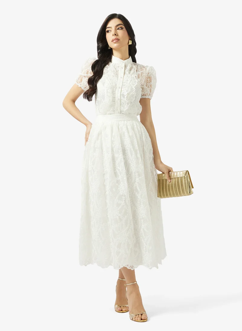 Khizana  Lace Top & Skirt Set for Women | Best Price UAE